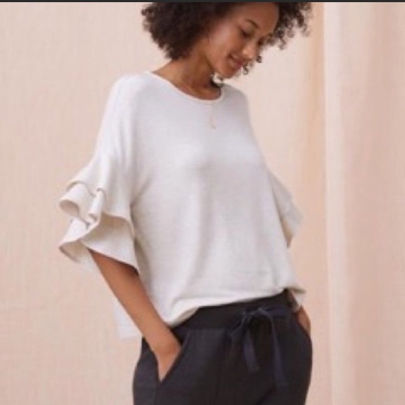 LOFT Tops - Lou & Grey ruffle sleeve blouse
